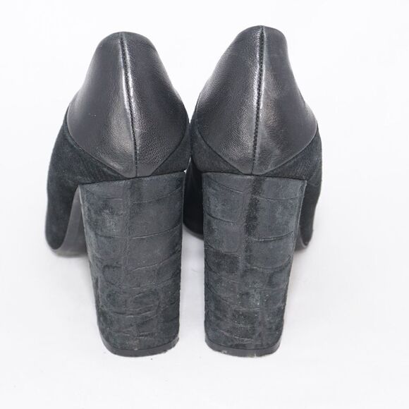 Free People Black Chunky Block Heels, Size 40 - Picture 5 of 8